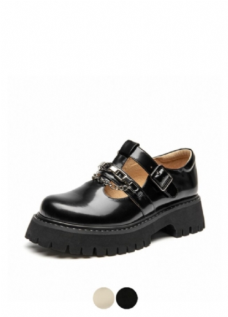 Oz Dames Leren Platform Schoenen