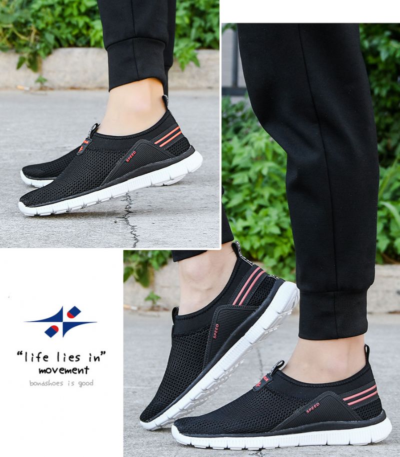 Ozio Heren Slip-on Sneaker - Zwart