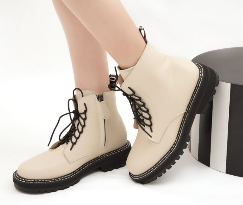 Pablos-laarzen Voor Dames - Beige Pluis