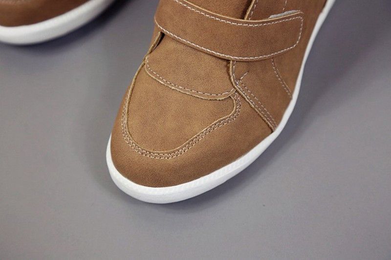 Pakin Comfortabele Platte Leren Casual Enkellaarsjes Voor Dames - Bruin