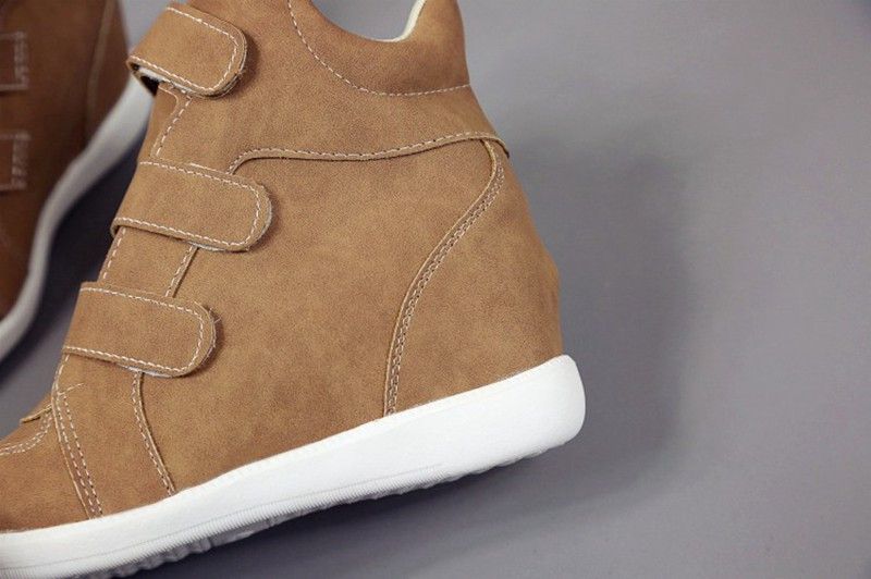 Pakin Comfortabele Platte Leren Casual Enkellaarsjes Voor Dames - Bruin