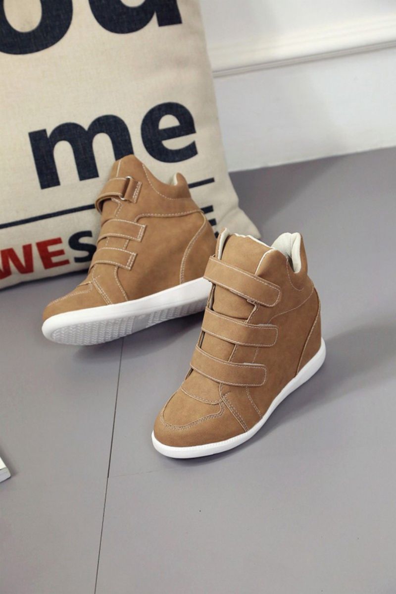 Pakin Comfortabele Platte Leren Casual Enkellaarsjes Voor Dames - Bruin