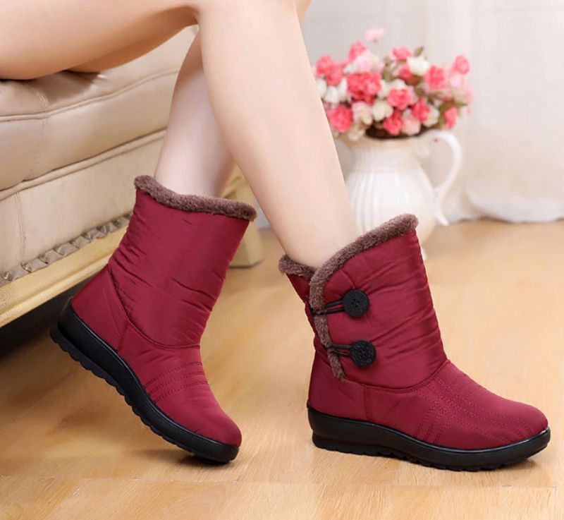 Palma Dames Snowboots Warm Waterdicht - Rood