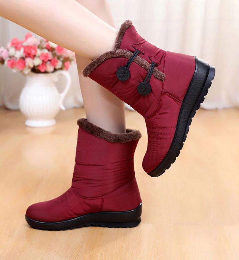 Palma Dames Snowboots Warm Waterdicht - Rood