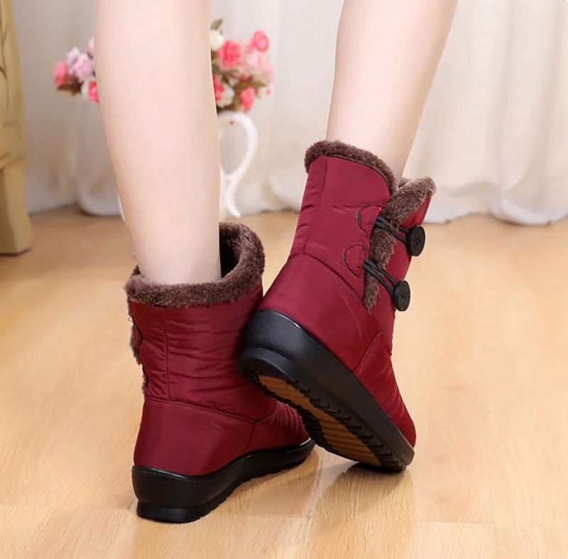 Palma Dames Snowboots Warm Waterdicht - Rood
