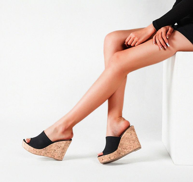 Palmira Wedges - Zwart