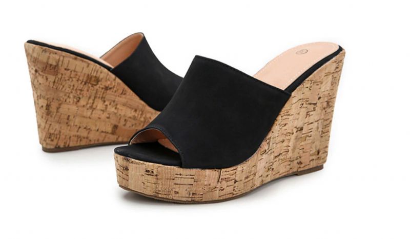 Palmira Wedges - Zwart
