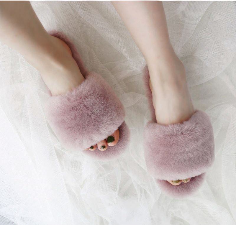 Pancha Dames Pantoffels Schoenen - DONKERROZE