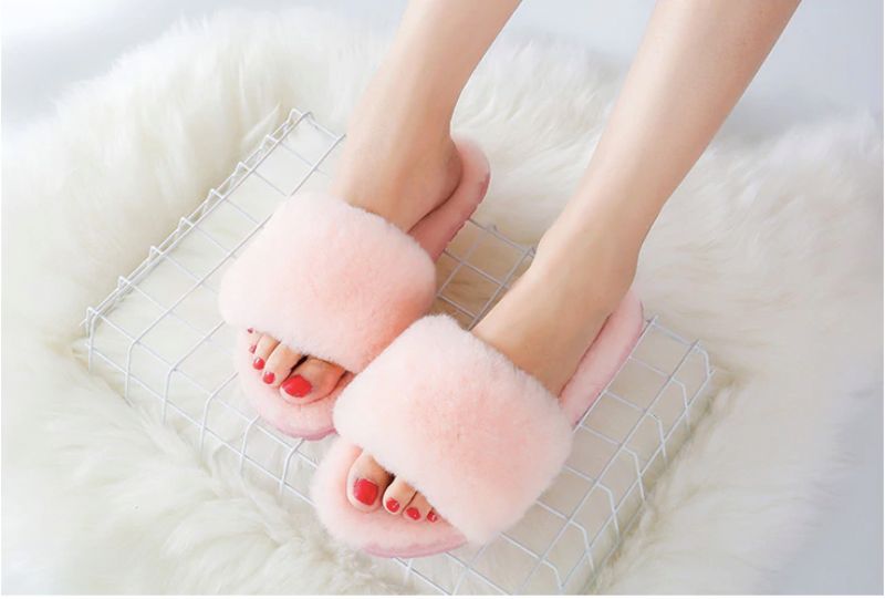 Pancha Dames Pantoffels Schoenen - DONKERROZE
