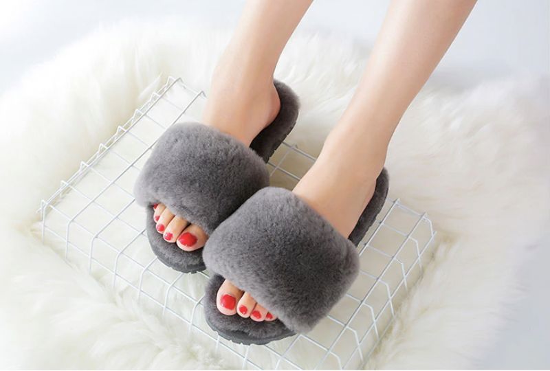 Pancha Dames Pantoffels Schoenen - DONKERROZE