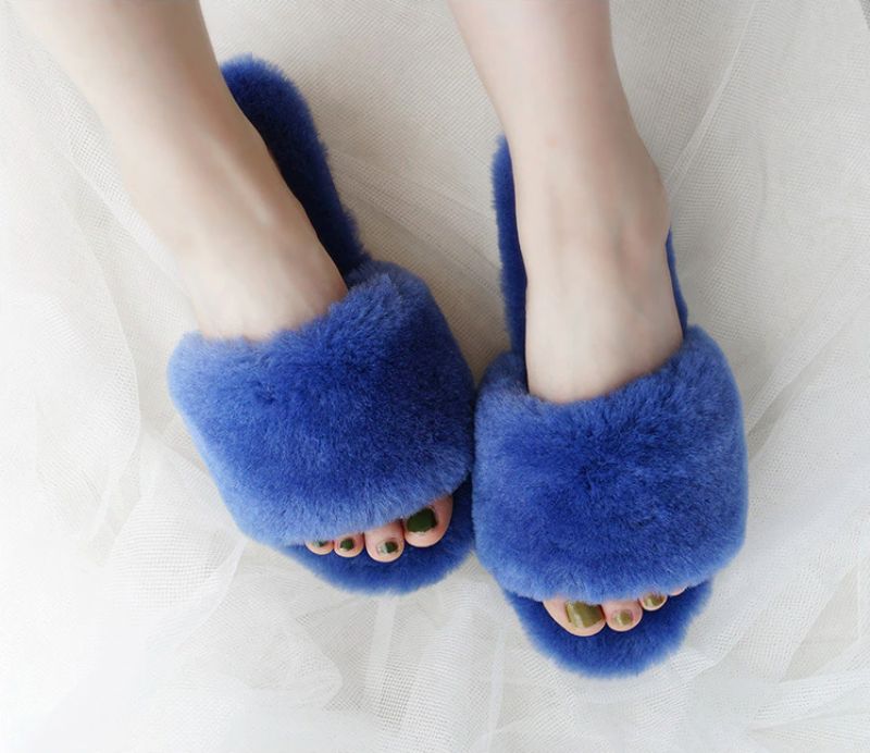 Pancha Dames Pantoffels Schoenen - DONKERROZE