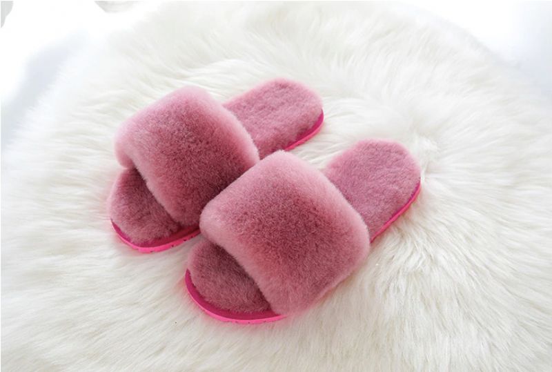 Pancha Dames Pantoffels Schoenen - DONKERROZE