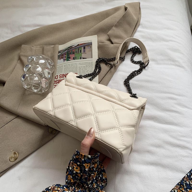 Panche Dames Luxe Trend Ketting Leren Handtas - Zwart