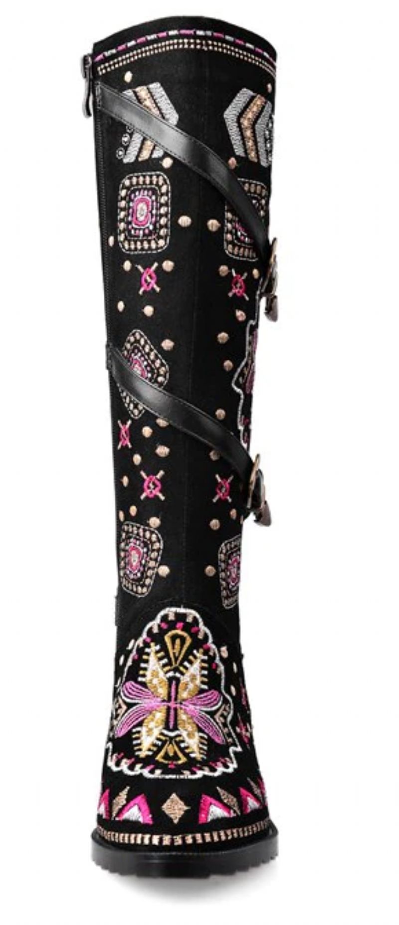 Panema Dames Western Winterlaarzen - Zwart Zonder Bont