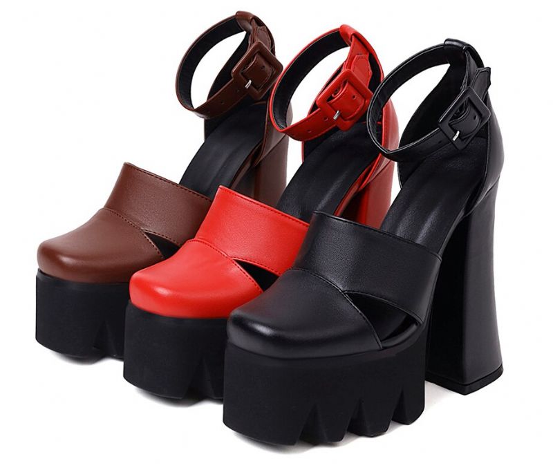 Paquita Dames Platform Sandaal - Zwart