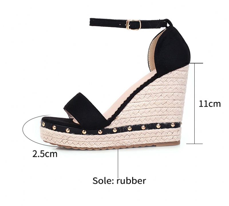 Parana Wedges - Zwart