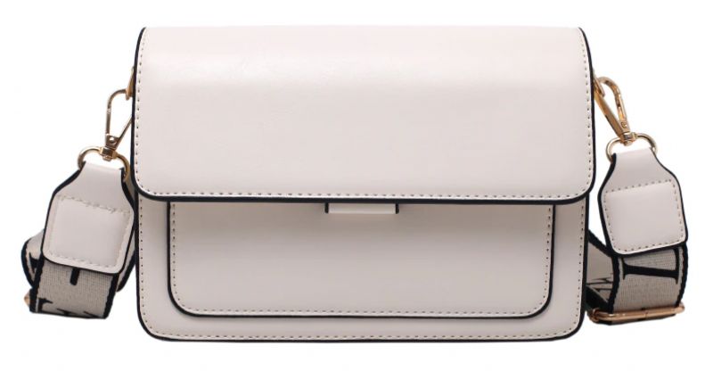 Pardillo Dames Leren Flap Crossbody Handtas - Wit