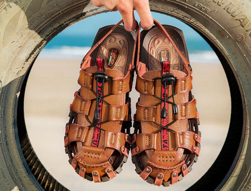 Parley Heren Strand Sandalen - Bruin