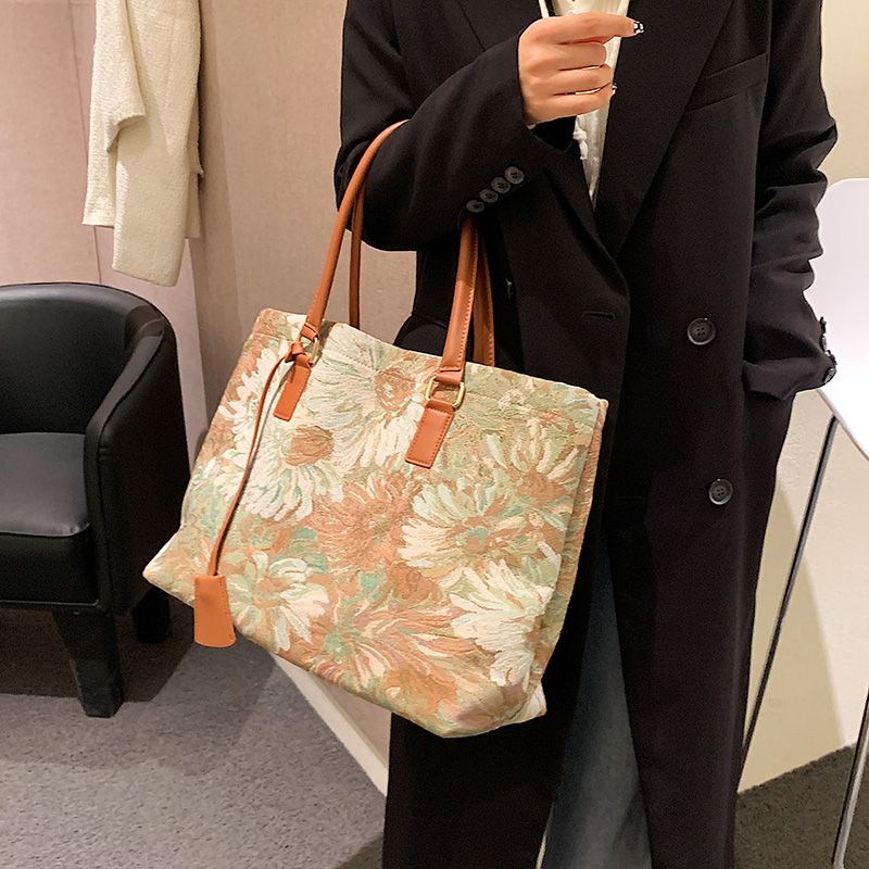 Parlote Dames Grote Capaciteit Schouder Handtas - Blauw