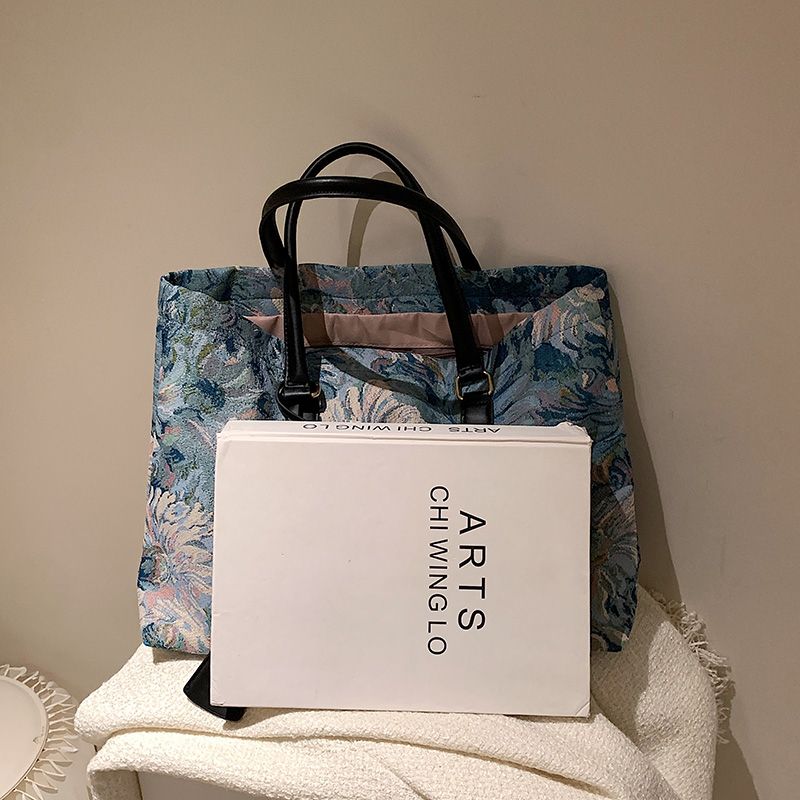Parlote Dames Grote Capaciteit Schouder Handtas - Blauw