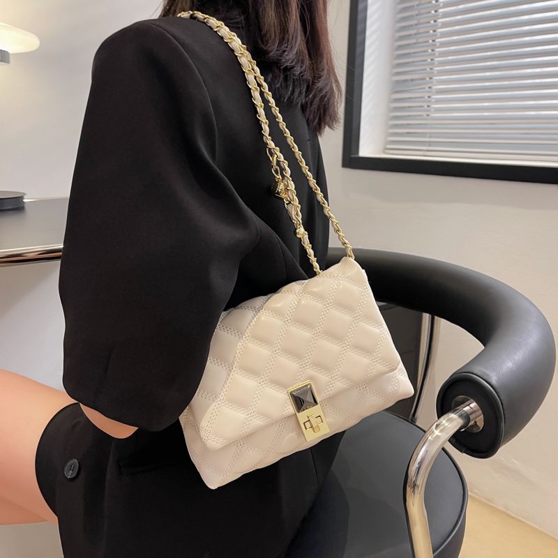 Patiño Dames Gewatteerde Leren Schouder Handtas - Zwart
