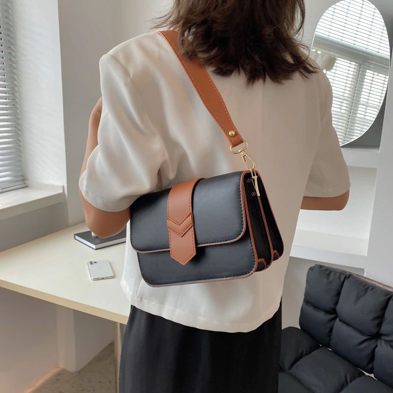 Patric Dames Kleine Designer Leren Crossbody Handtas - Zwart