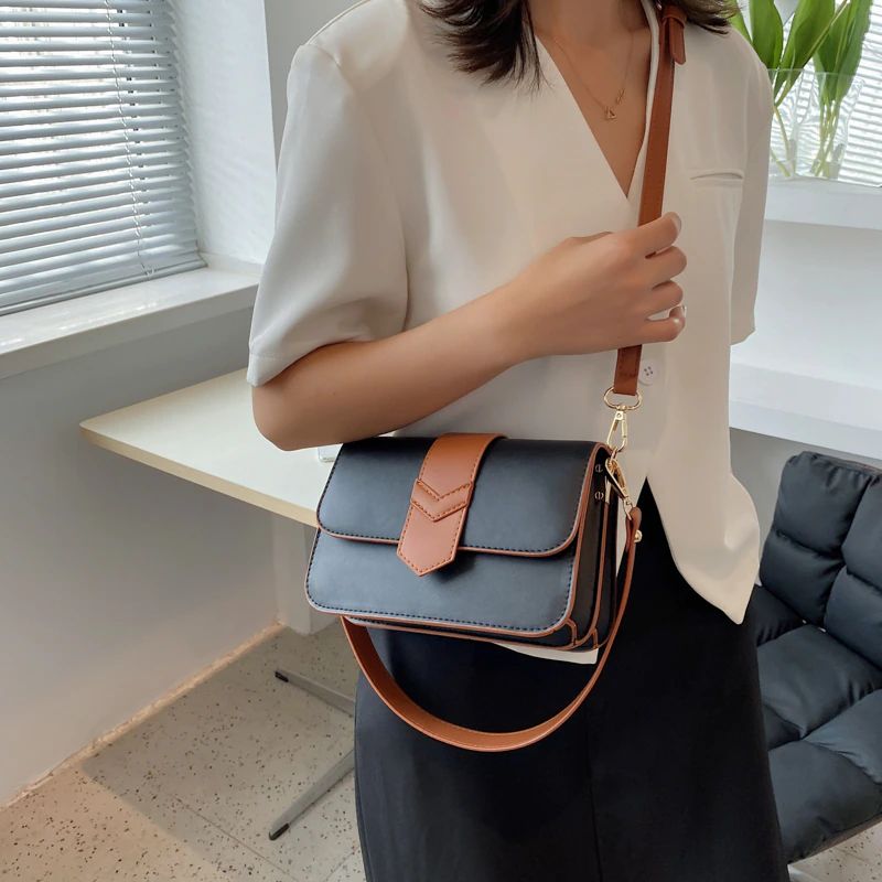Patric Dames Kleine Designer Leren Crossbody Handtas - Zwart