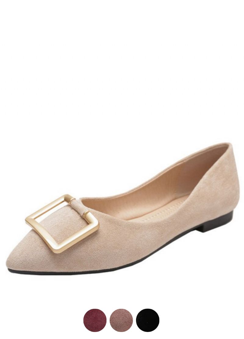 Paula Dames Puntige Teen Platte Schoenen