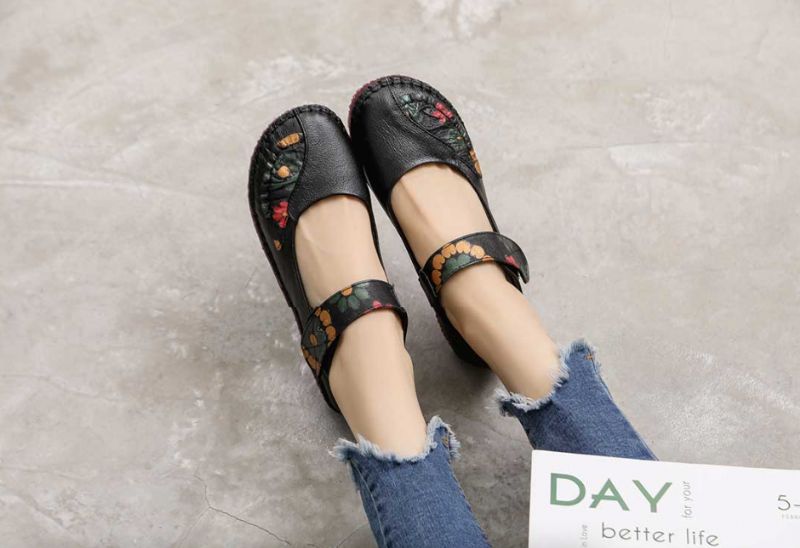 Pausini Dames Platte Schoenen - Onyx