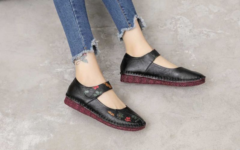 Pausini Dames Platte Schoenen - Onyx
