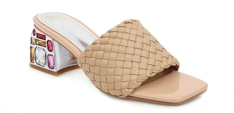 Peggy Dames Hoge Hak Sandaal - Beige