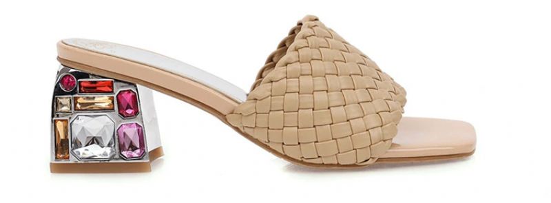 Peggy Dames Hoge Hak Sandaal - Beige