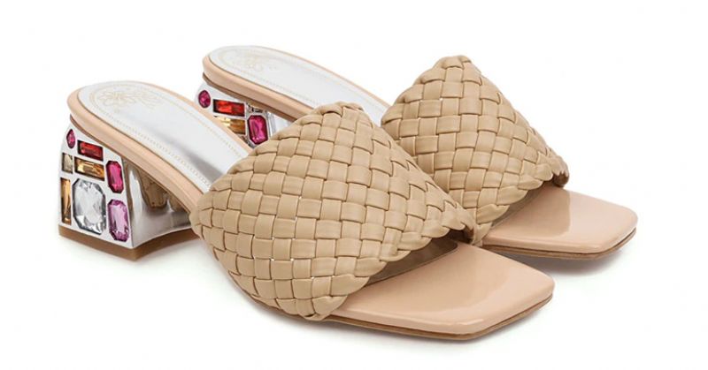 Peggy Dames Hoge Hak Sandaal - Beige