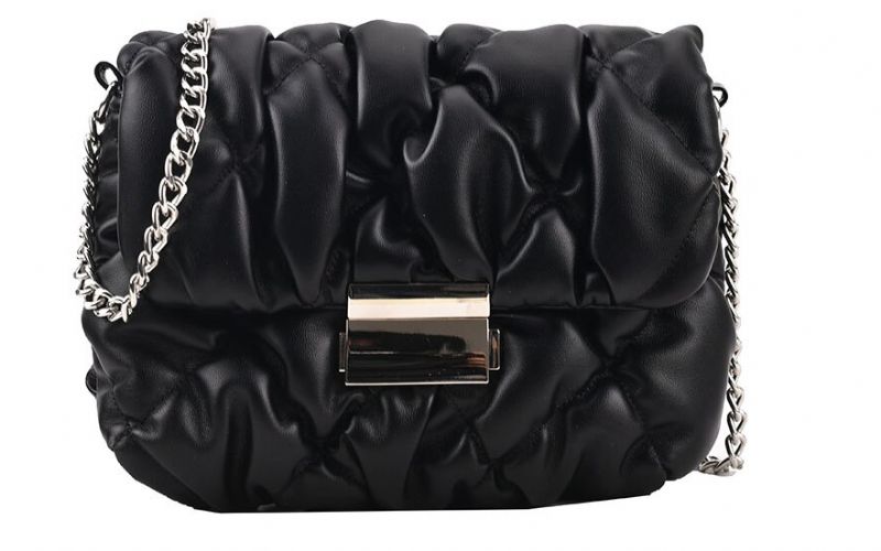 Pelae Dames Kleine Leren Schouder Handtas - Zwart