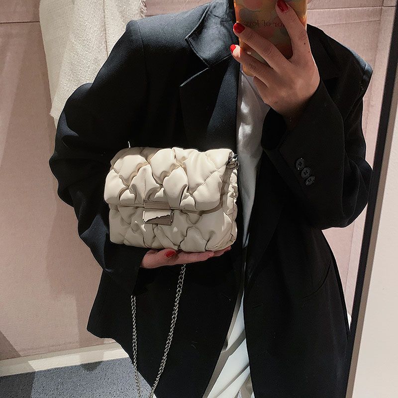 Pelae Dames Kleine Leren Schouder Handtas - Zwart