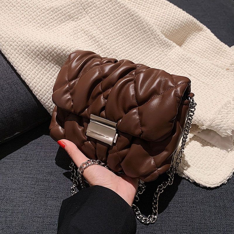 Pelae Dames Kleine Leren Schouder Handtas - Zwart