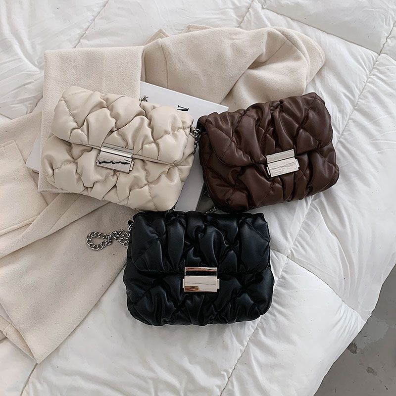 Pelae Dames Kleine Leren Schouder Handtas - Zwart