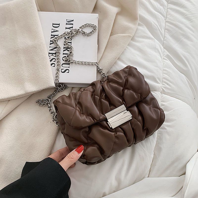 Pelae Dames Kleine Leren Schouder Handtas - Zwart
