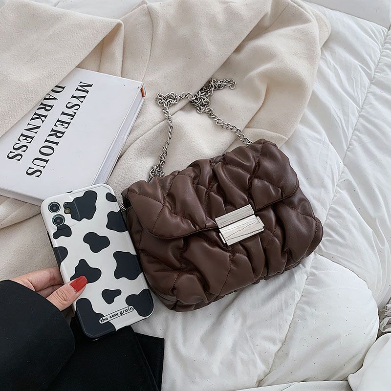 Pelae Dames Kleine Leren Schouder Handtas - Zwart