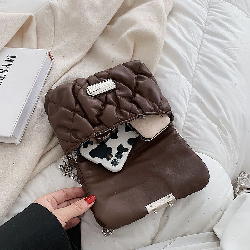 Pelae Dames Kleine Leren Schouder Handtas - Zwart