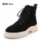 Zwart met bont