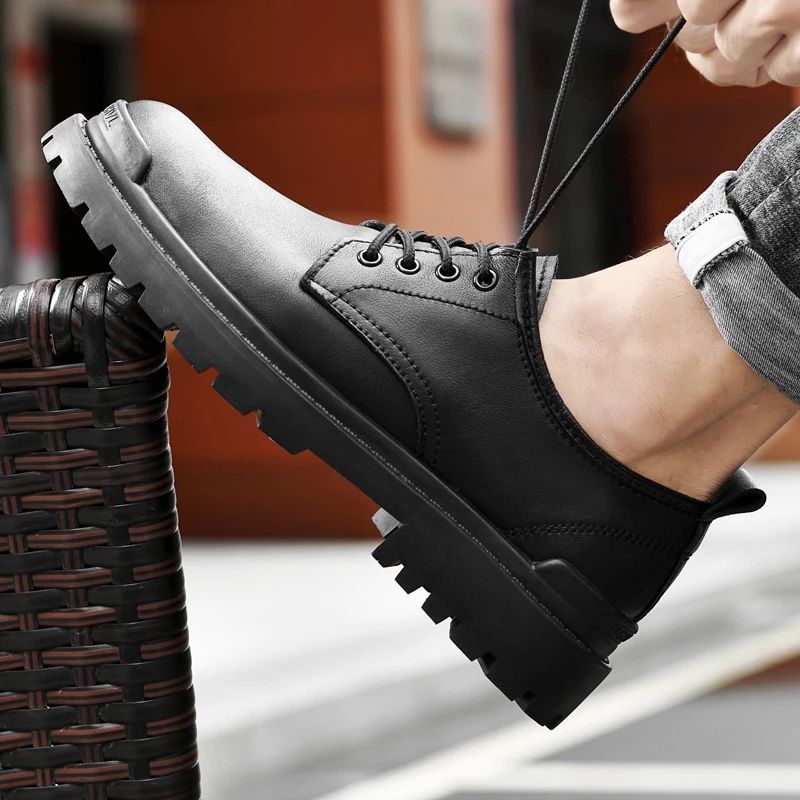Pelaez Heren Oxford Casual Schoenen - Zwart