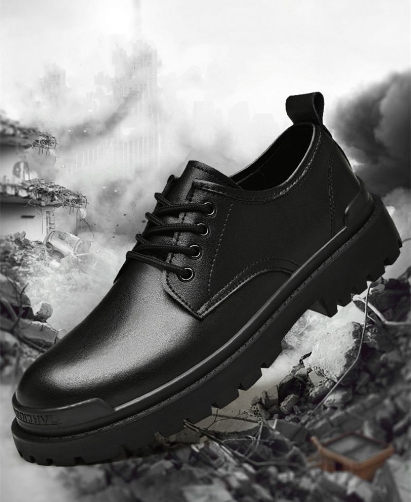 Pelaez Heren Oxford Casual Schoenen - Zwart