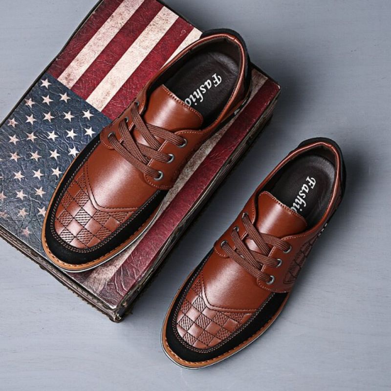 Peña Heren Oxford Casual Schoenen - Bruin