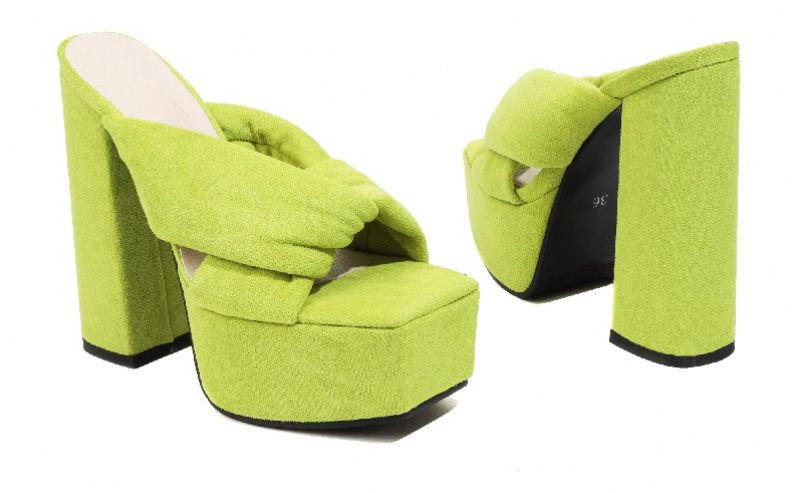 Penelope Dames Platform Sandaal - Groen