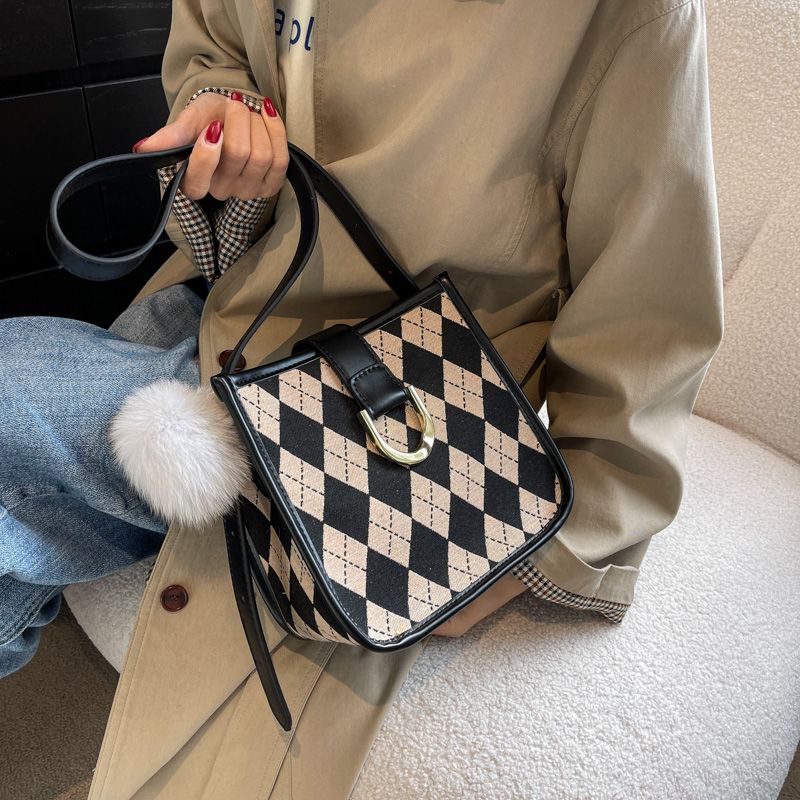 Peniche Dames Kleine Canvas Crossbody Handtas - Koffie