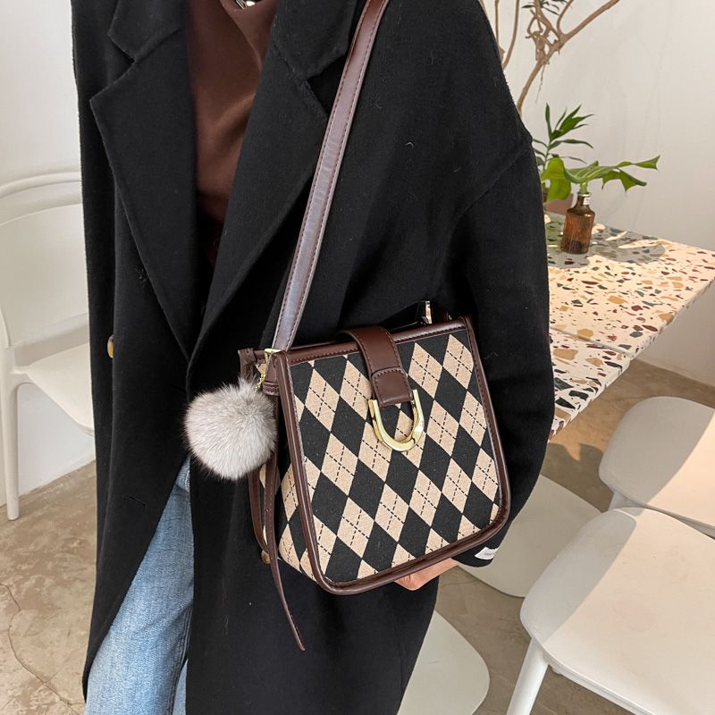 Peniche Dames Kleine Canvas Crossbody Handtas - Koffie