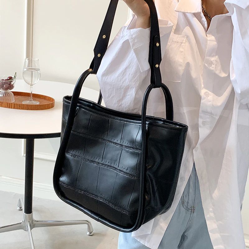 Peniche Dames Leren Crossbody Handtas - Zwart