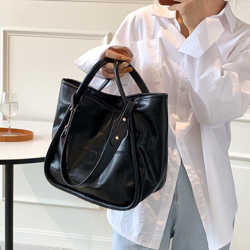 Peniche Dames Leren Crossbody Handtas - Zwart