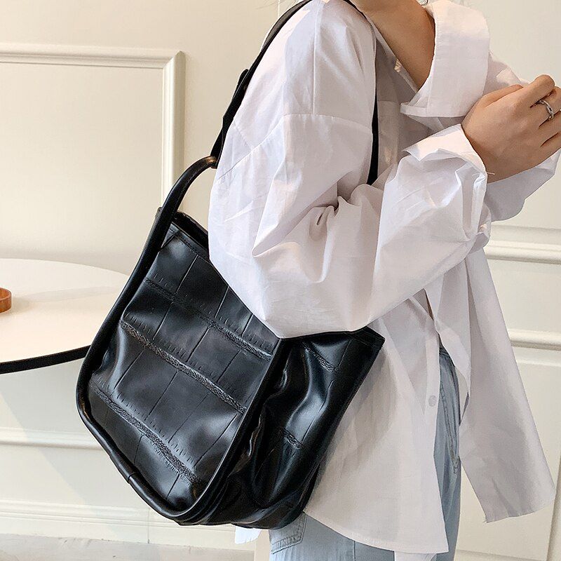 Peniche Dames Leren Crossbody Handtas - Zwart